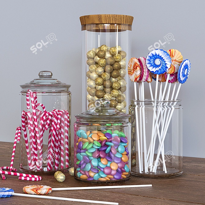 Delicious Candy Assortment Set 3D model image 3