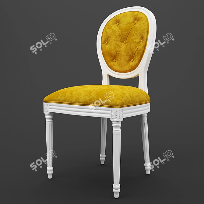 Title: French Style Dining Chair 3D model image 1