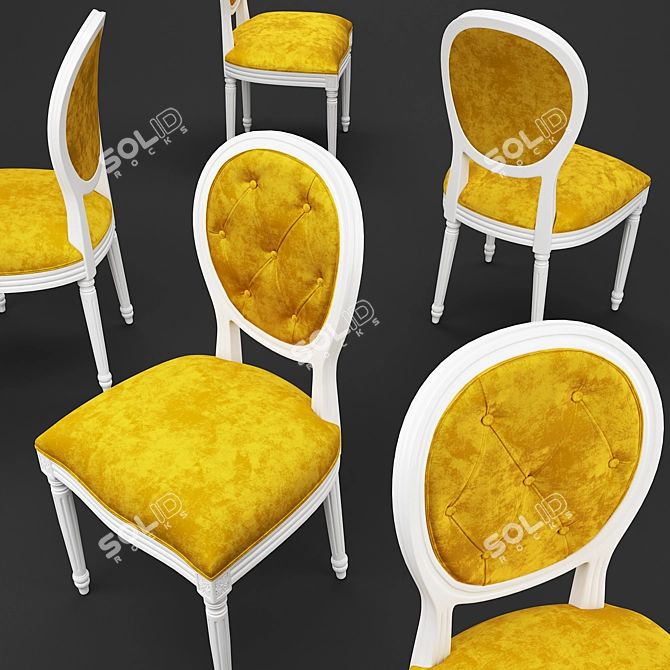 Title: French Style Dining Chair 3D model image 3