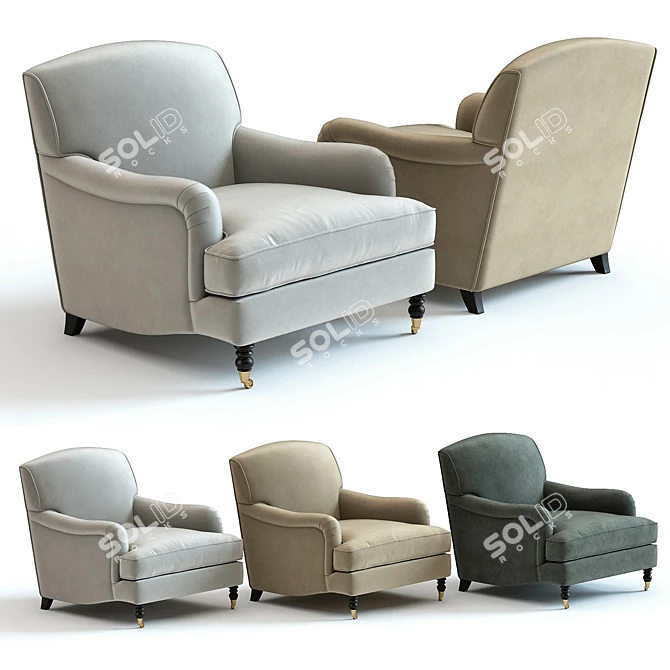 Elegantly Designed Howard Armchair 3D model image 1