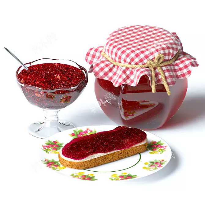 Vibrant Jam Set: 3D Model with VrayFur 3D model image 1