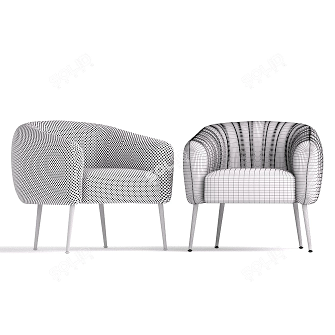 Luxurious Lusso Chair by HAlMAR 3D model image 3