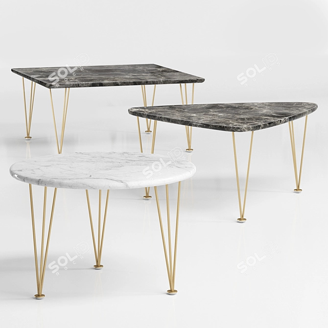 Flamingo Coffee Tables: Chic and Stylish 3D model image 1