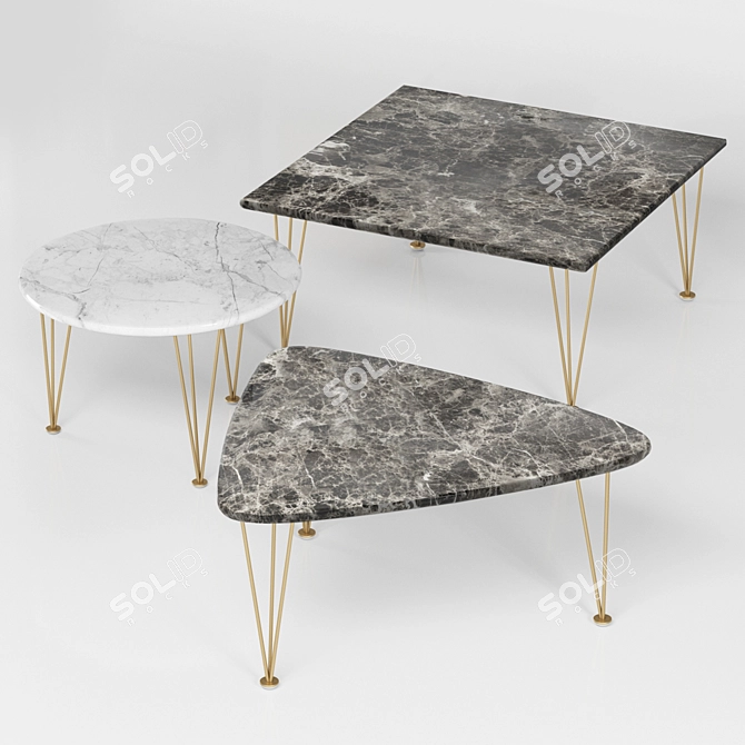 Flamingo Coffee Tables: Chic and Stylish 3D model image 2