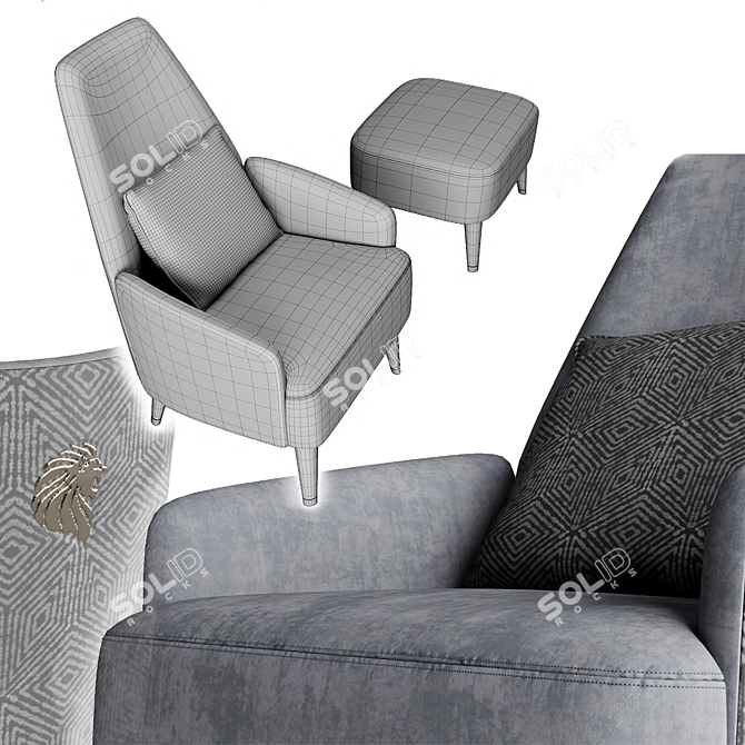 Luxurious Giorgio Collection Charisma Chair 3D model image 3