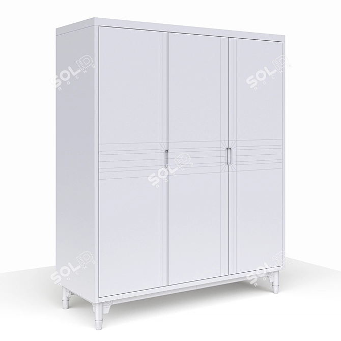 Foldable Travel Wardrobe: Compact and Stylish 3D model image 3