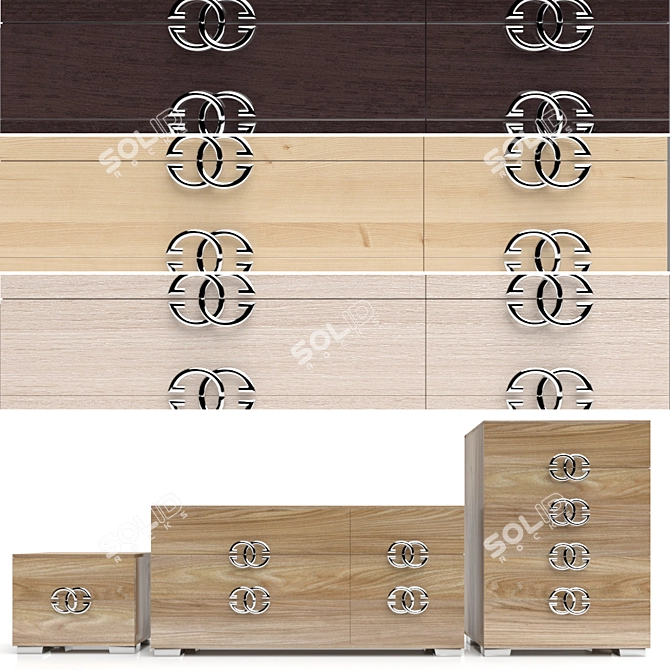 Prestige Chests & Cabinets: Italian Elegance 3D model image 1