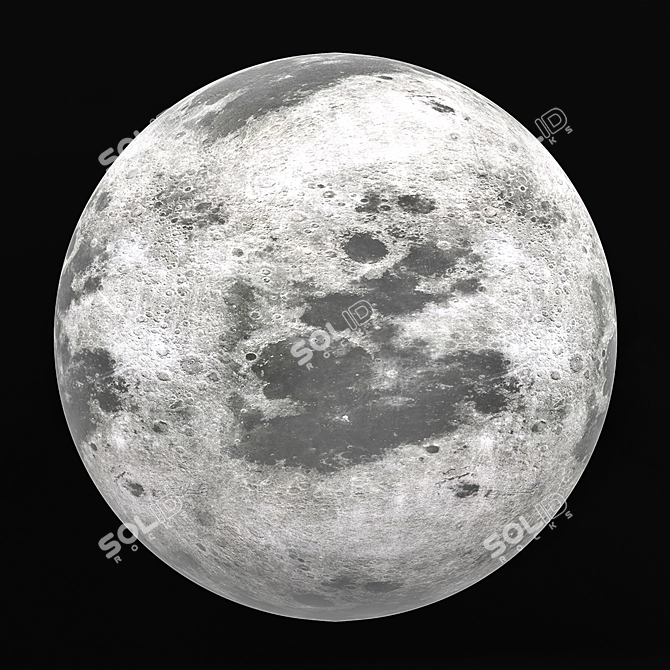 Lunar Scale Model 1/100000 3D model image 1