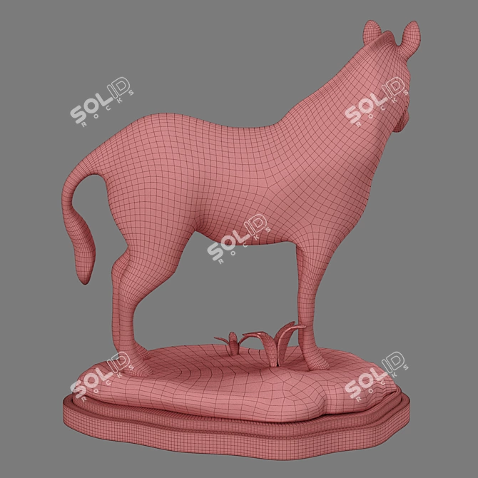 Elegant Zebra Sculpture: Exquisite Decor! 3D model image 3