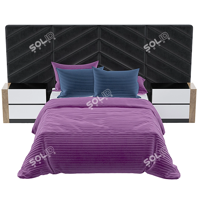 Luxury Memphis Bed 2: TurboSmooth-off 3D model image 2