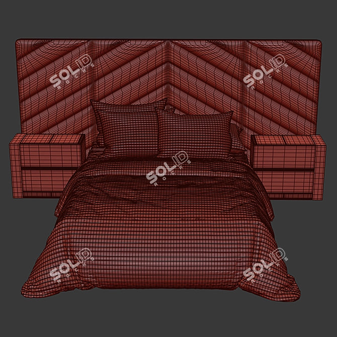 Luxury Memphis Bed 2: TurboSmooth-off 3D model image 3