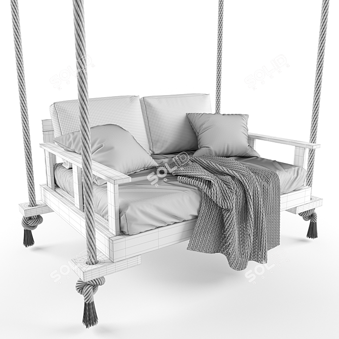 Outdoor Swing Sofa: Relax in Style 3D model image 3