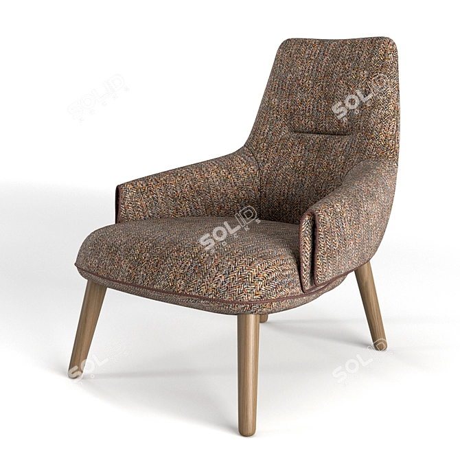 Modern Comfort: Natuzzi Emma Armchair 3D model image 1