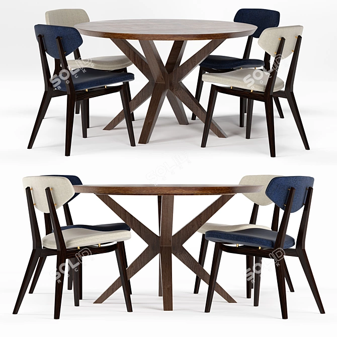 Coleman Legacy Kateri Round Dining Set 3D model image 1