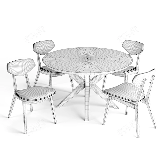 Coleman Legacy Kateri Round Dining Set 3D model image 3