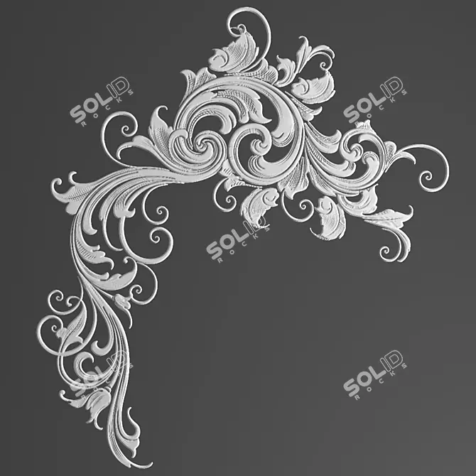 Elegant Glass Ornament Set 3D model image 1