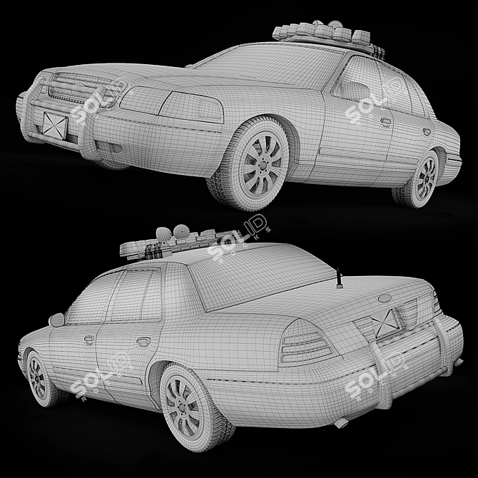 NY Police - TurboSmooth Vehicle 3D model image 3