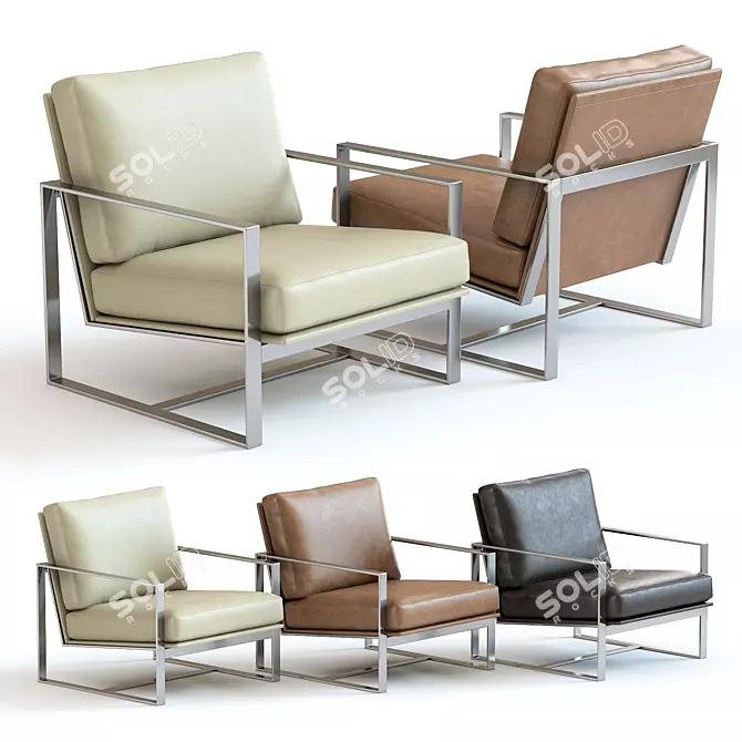 Febo Armchair: High-Detailed 3D Model, 3 Colors 3D model image 1