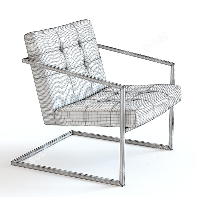 Elegant Dafne Armchair: 3D Model 3D model image 2