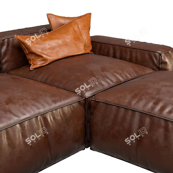 Premium Leather Sofa 01 3D model image 3