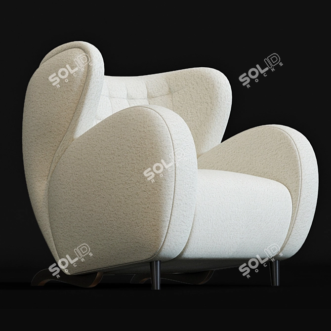 Minotaure Lounge Armchair 3D model image 1