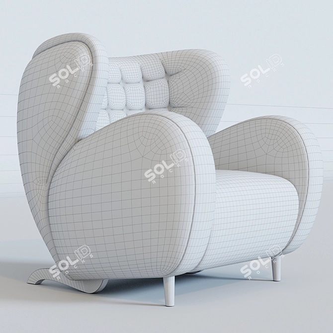 Minotaure Lounge Armchair 3D model image 3