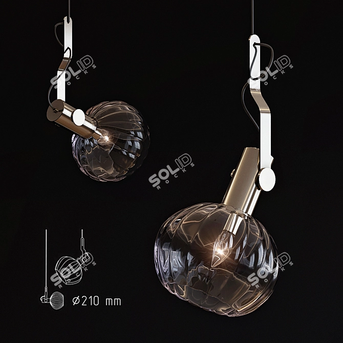 Sleek Suspension Light: Fleming 3D model image 1