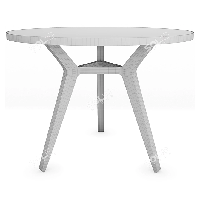 Walnut White 100: Stylish Table by UNIKA MOBLAR 3D model image 2