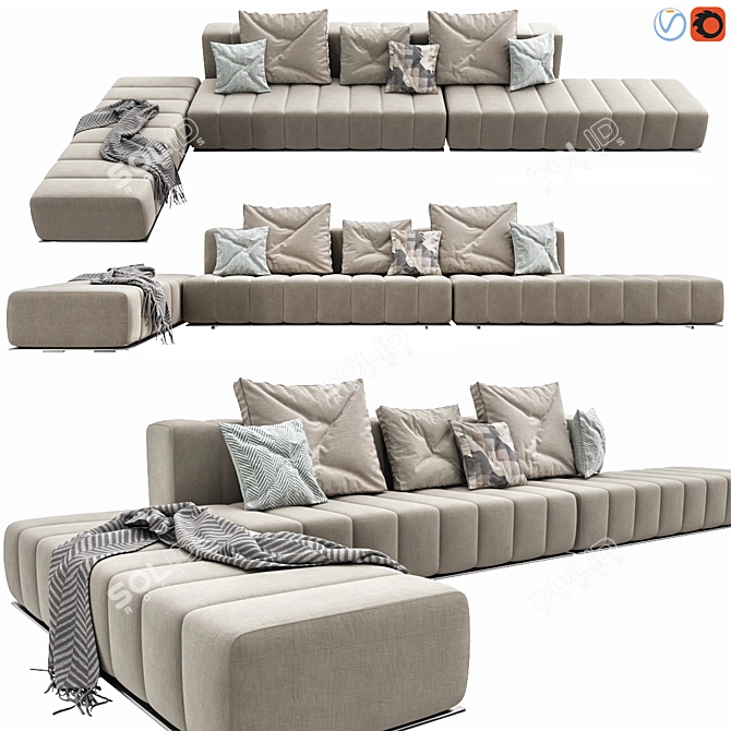 Freeman Lounge Set: Stylish and Versatile 3D model image 1