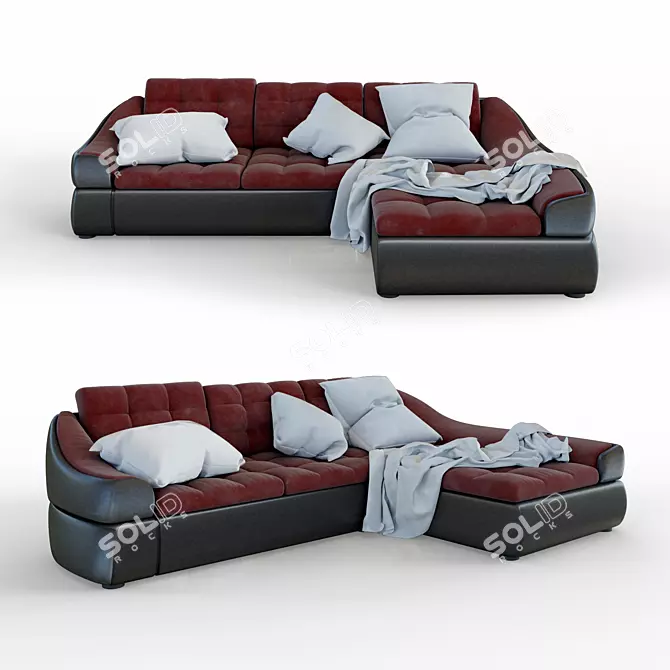  Versatile Corner Sofa: Wide, Deep, and Comfortable 3D model image 1