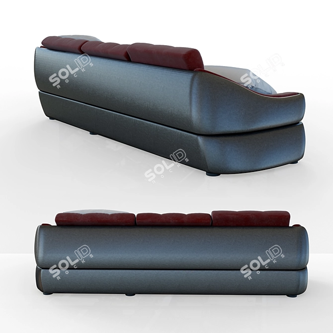  Versatile Corner Sofa: Wide, Deep, and Comfortable 3D model image 2