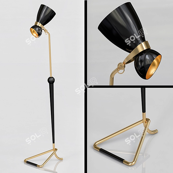 AMY Modern Floor Lamp - Stylish Illumination Solution 3D model image 1