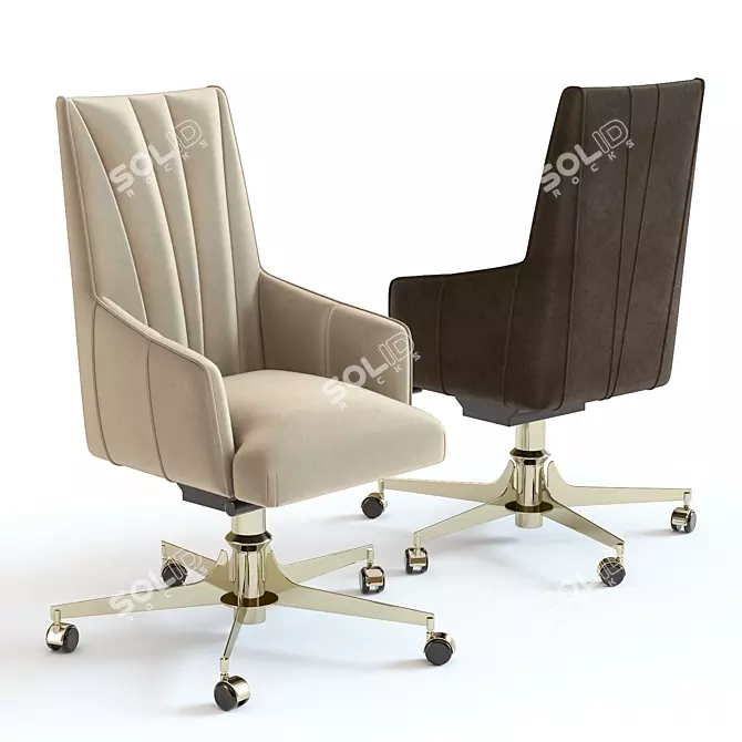 Title: Sleek Ginsberg Armchair: 2 Colors 3D model image 1