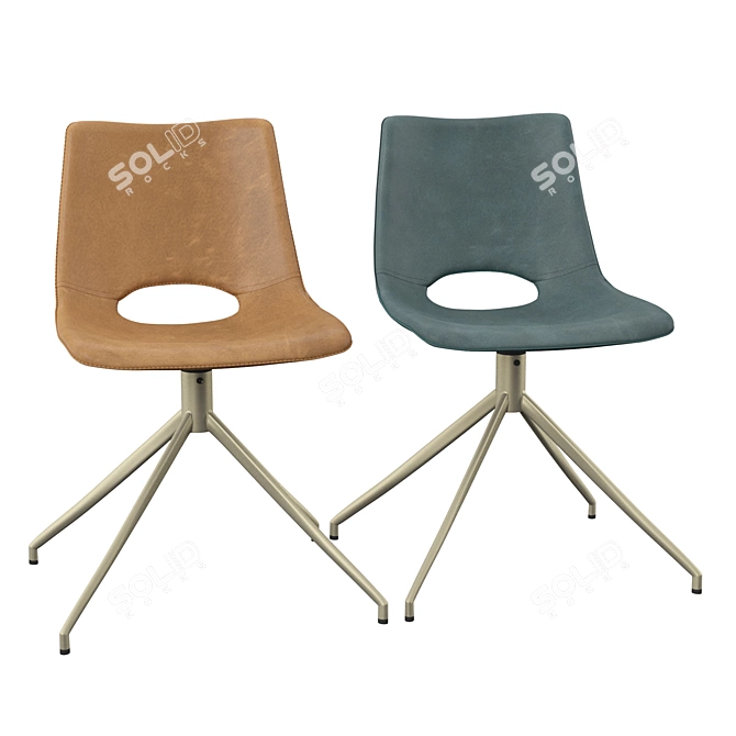 Elegant Swivel Chair: Cordelia 3D model image 2