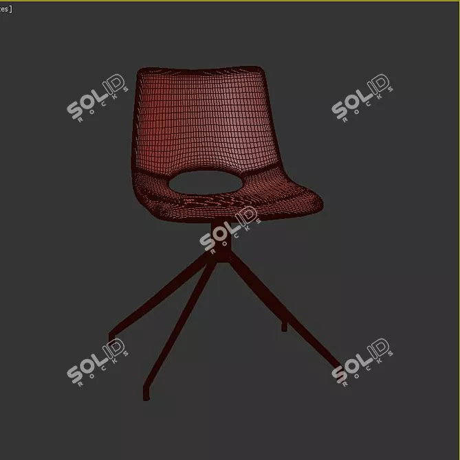 Elegant Swivel Chair: Cordelia 3D model image 3