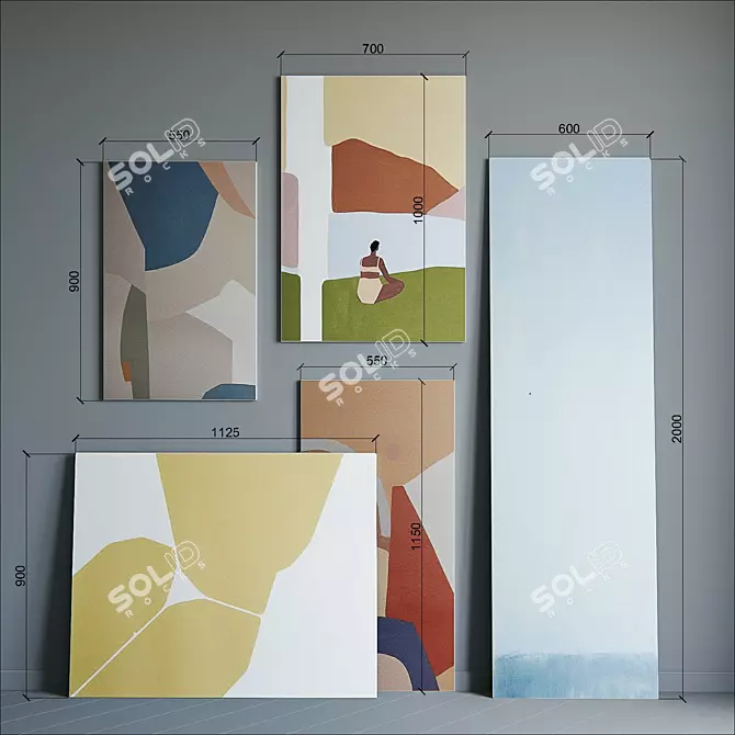 Custom Order Paintings Collection 3D model image 2