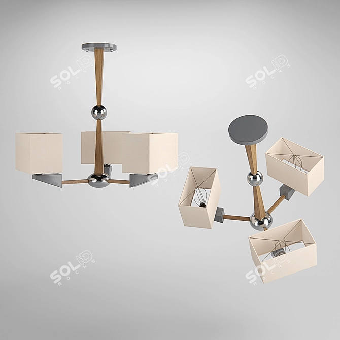 Modern Suspension Chandelier by Lucia Tucci 3D model image 2