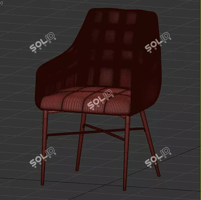 Elegant Carolos Dining Chair Set 3D model image 3