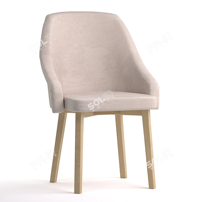 Modern Ergonomic Toledo Chair: Comfortable and Stylish 3D model image 1