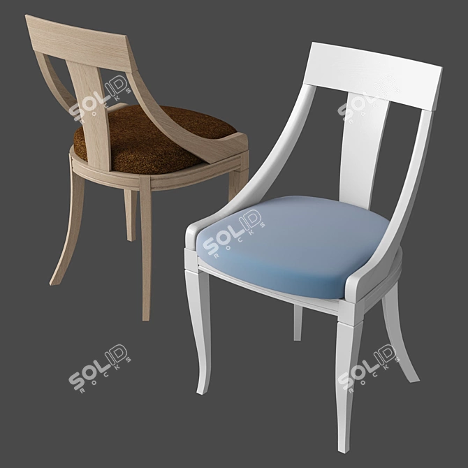 Refined Oak Cafe & Bar Set 3D model image 3