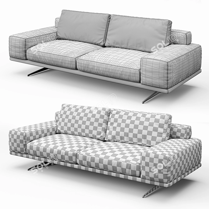 Calia Italia Planet 3-Seater Sofa 3D model image 3