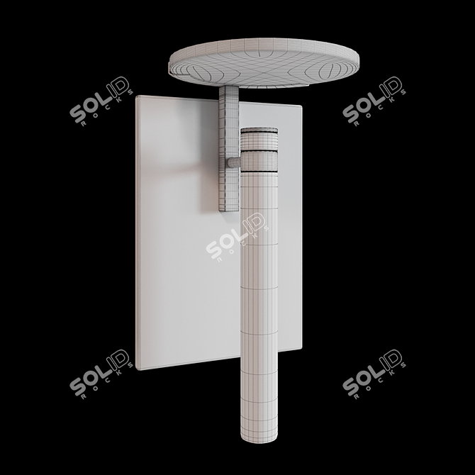 Modern Alabaster Disc Sconce 3D model image 2