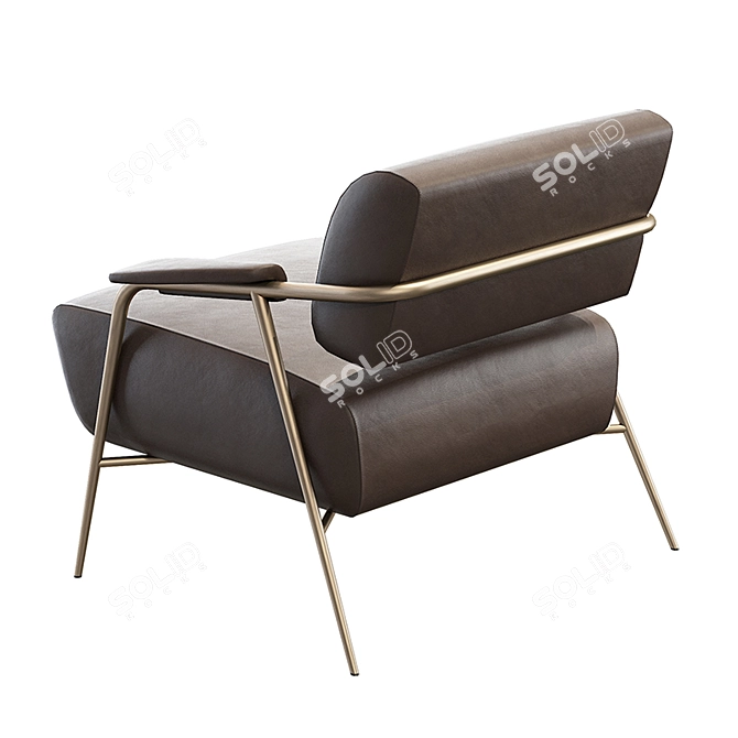 Potocco Stay Lounge Armchair 3D model image 2