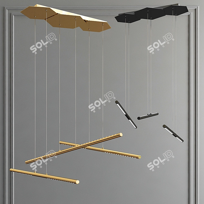 Minimalist Link Linear Suspension 3D model image 2
