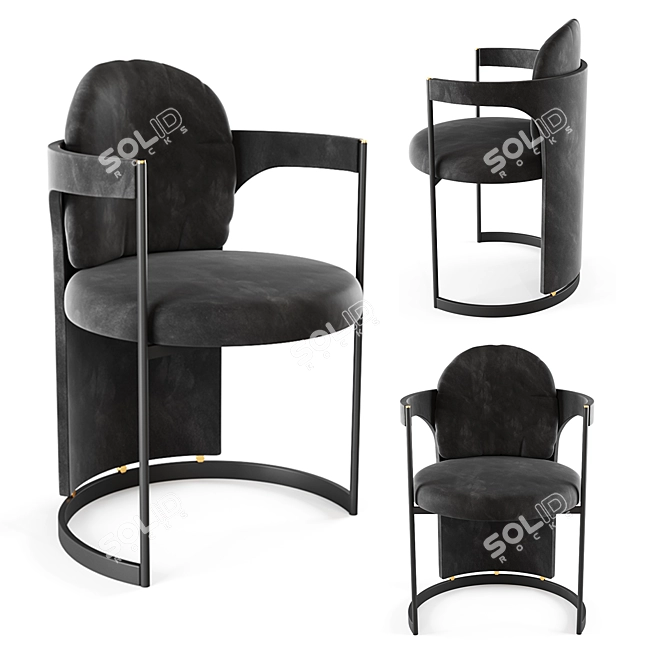 Modern Baxter ORMA Designer Chair 3D model image 1