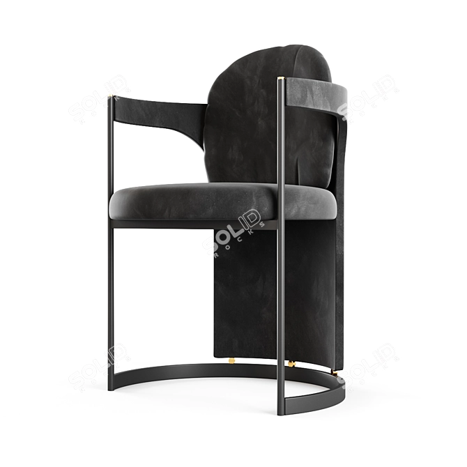 Modern Baxter ORMA Designer Chair 3D model image 2