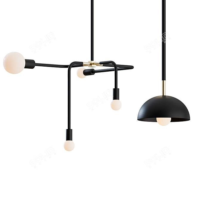 Minimalist Beaubien Lighting Collection 3D model image 2