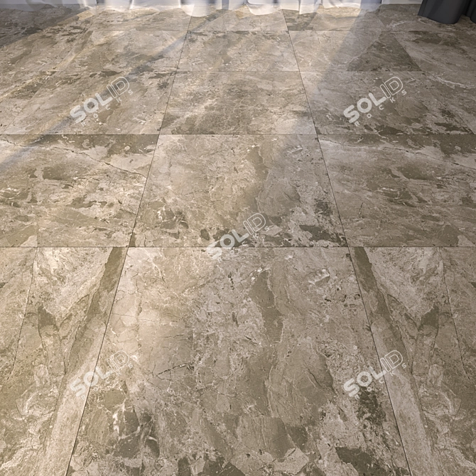 Luxury Marble Floor Tiles 3D model image 1