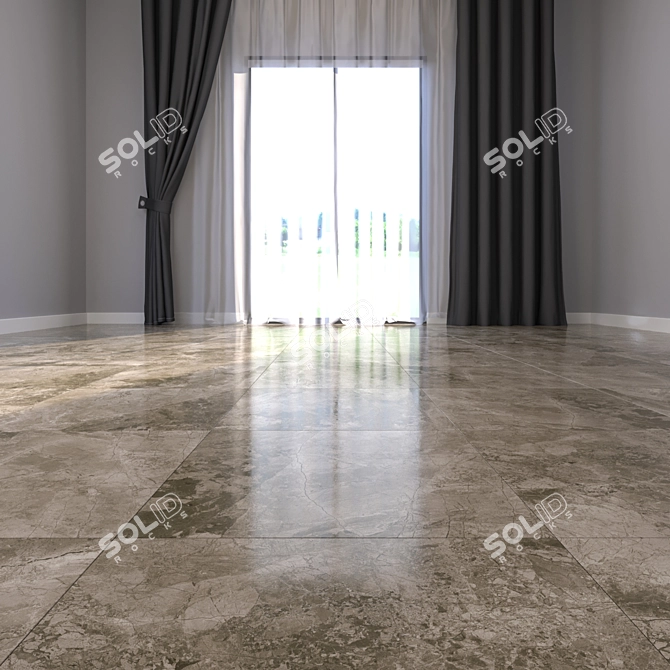 Luxury Marble Floor Tiles 3D model image 2