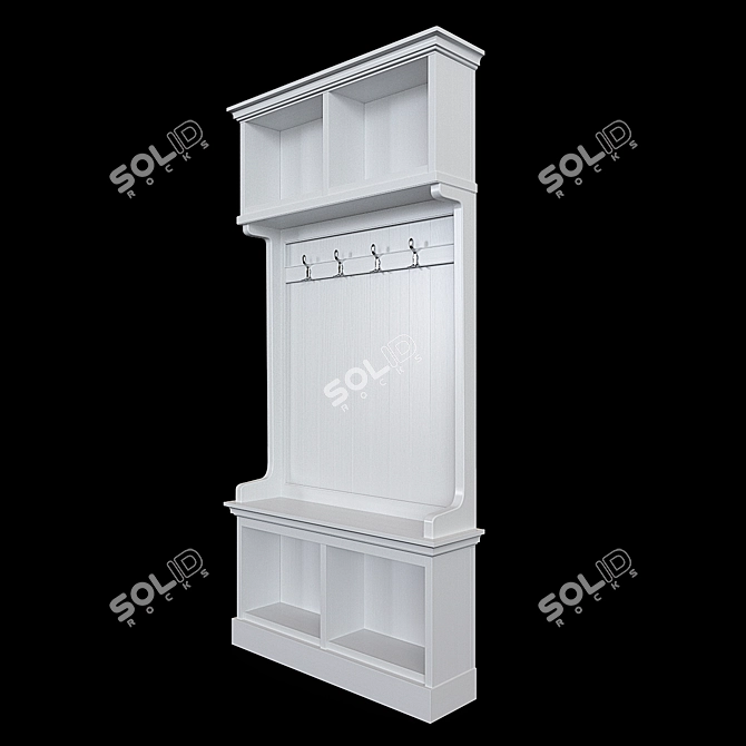 Russian-made Wide Wardrobe Module 3D model image 2